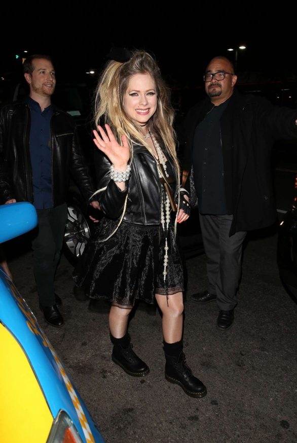 Avril Lavigne - Leaves Halsey’s Halloween Party in Hollywood