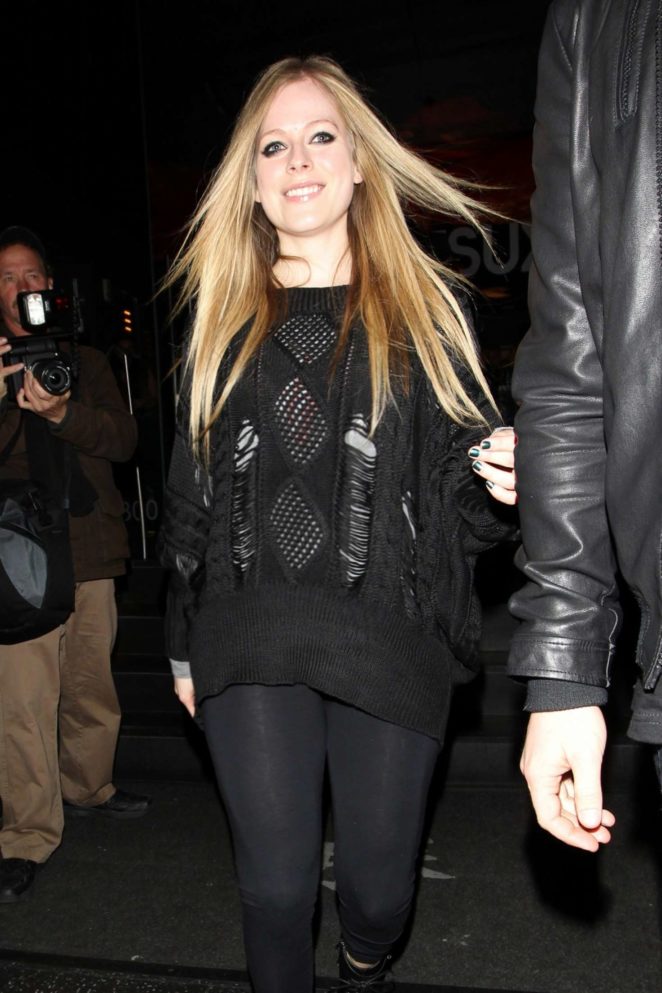 Avril Lavigne - Leaves Katsuya Restaurant in Los Angeles