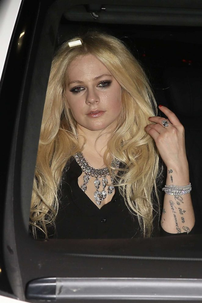 Avril Lavigne night out at Peppermint Club in West Hollywood