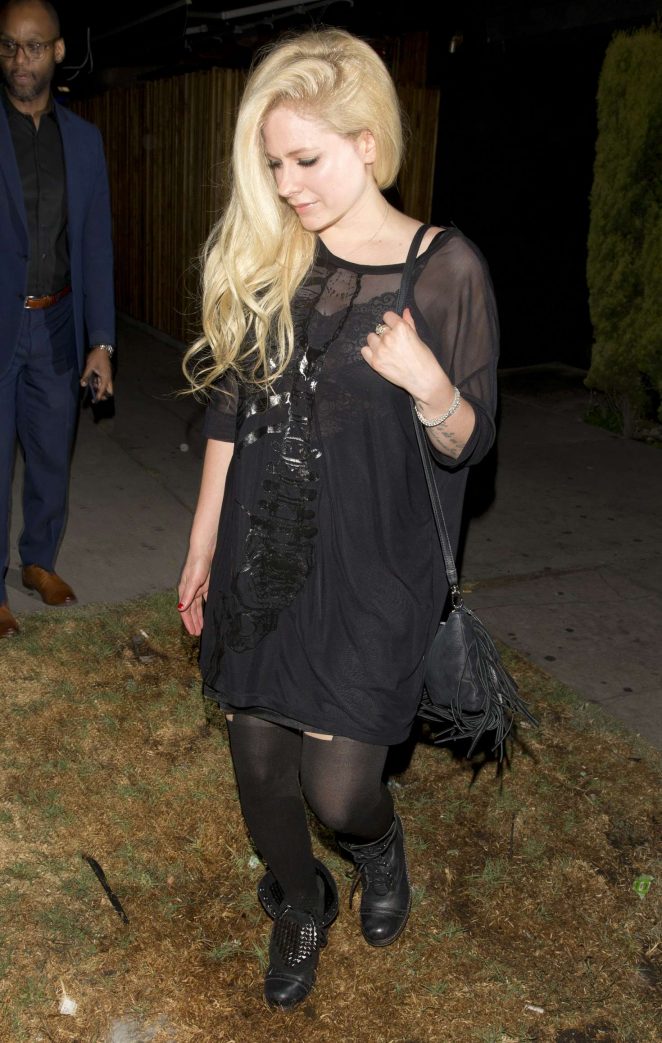 Avril Lavigne night out at 'The Nice Guy' bar in West Hollywood