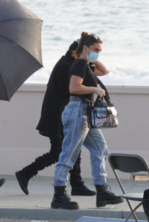 Avril Lavigne - On set of new project in Malibu