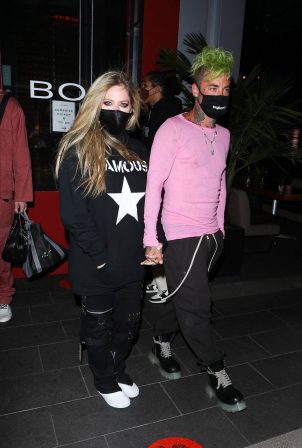 Avril Lavigne - With Mod Sun leaving dinner at BOA Steakhouse - West Hollywood