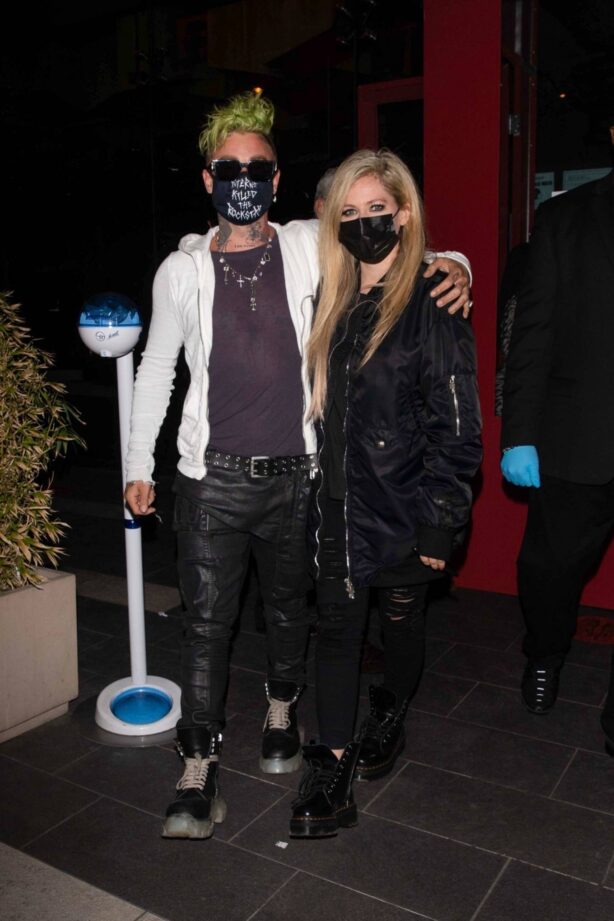 Avril Lavigne - With Mod Sun seen leaving BOA Steakhouse in Los Angeles