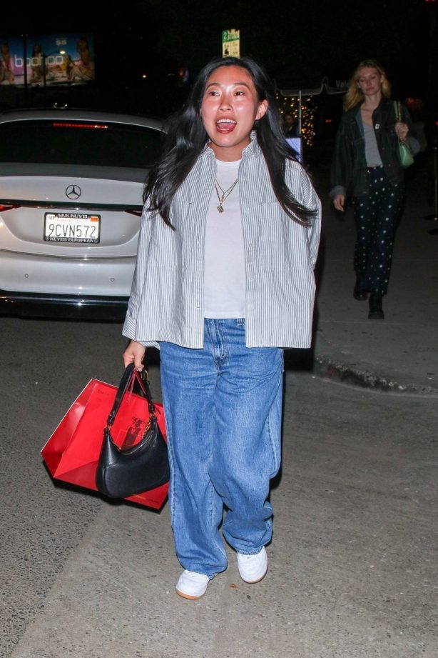 Awkwafina - Seehn while Exiting Catch Steak in West Hollywood