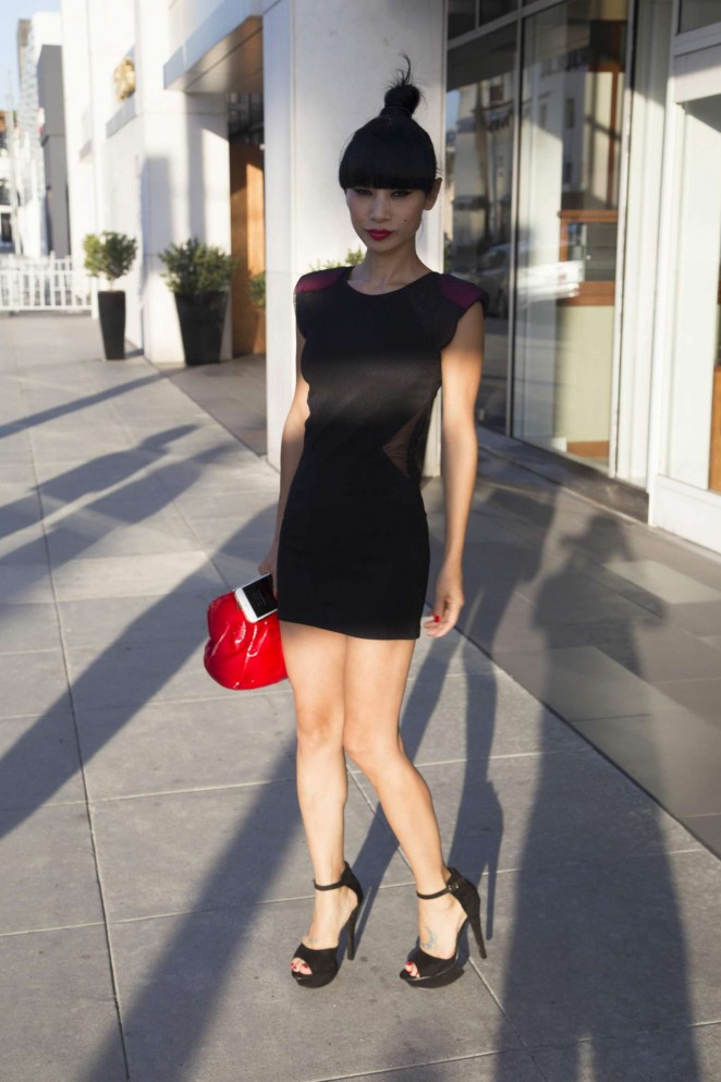 Bai Ling in Short Dress out in Beverly Hills