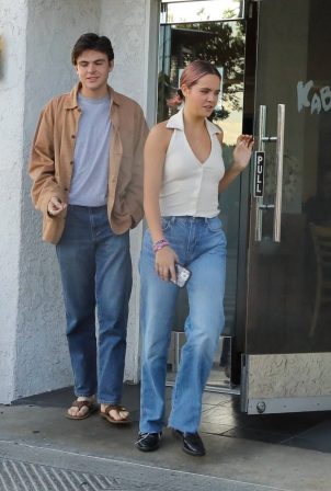 Bailee Madison - And her boyfriend Singer Blake are having a lunch at Kabosu in Toluca Lake