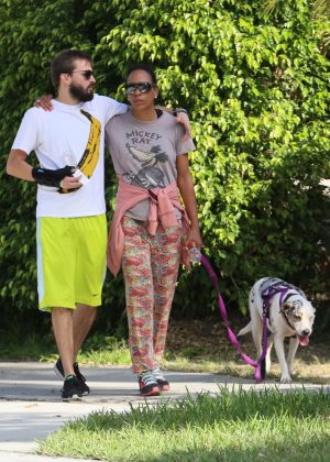 Barbara Becker with new boyfriend Juan Lopez Salaberry out in Miami