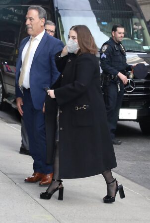 Beanie Feldstein - Promote Broadway's Funny Girl on 'The Late Show with Stephen Colbert' in NY