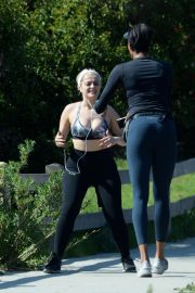 Bebe Rexha - Seen working out in Los Angeles