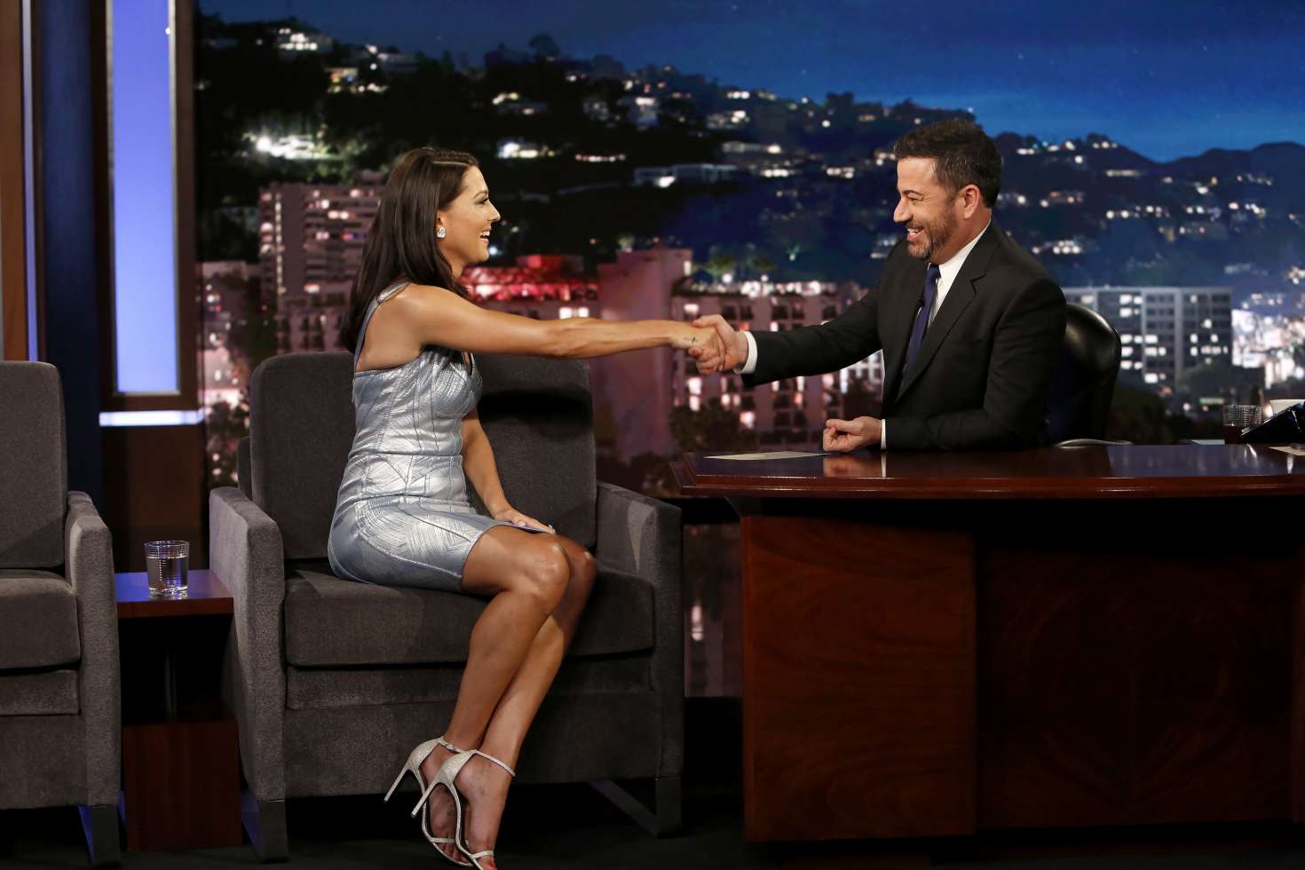 Becca Kufrin at Jimmy Kimmel Live! in Los Angeles. 