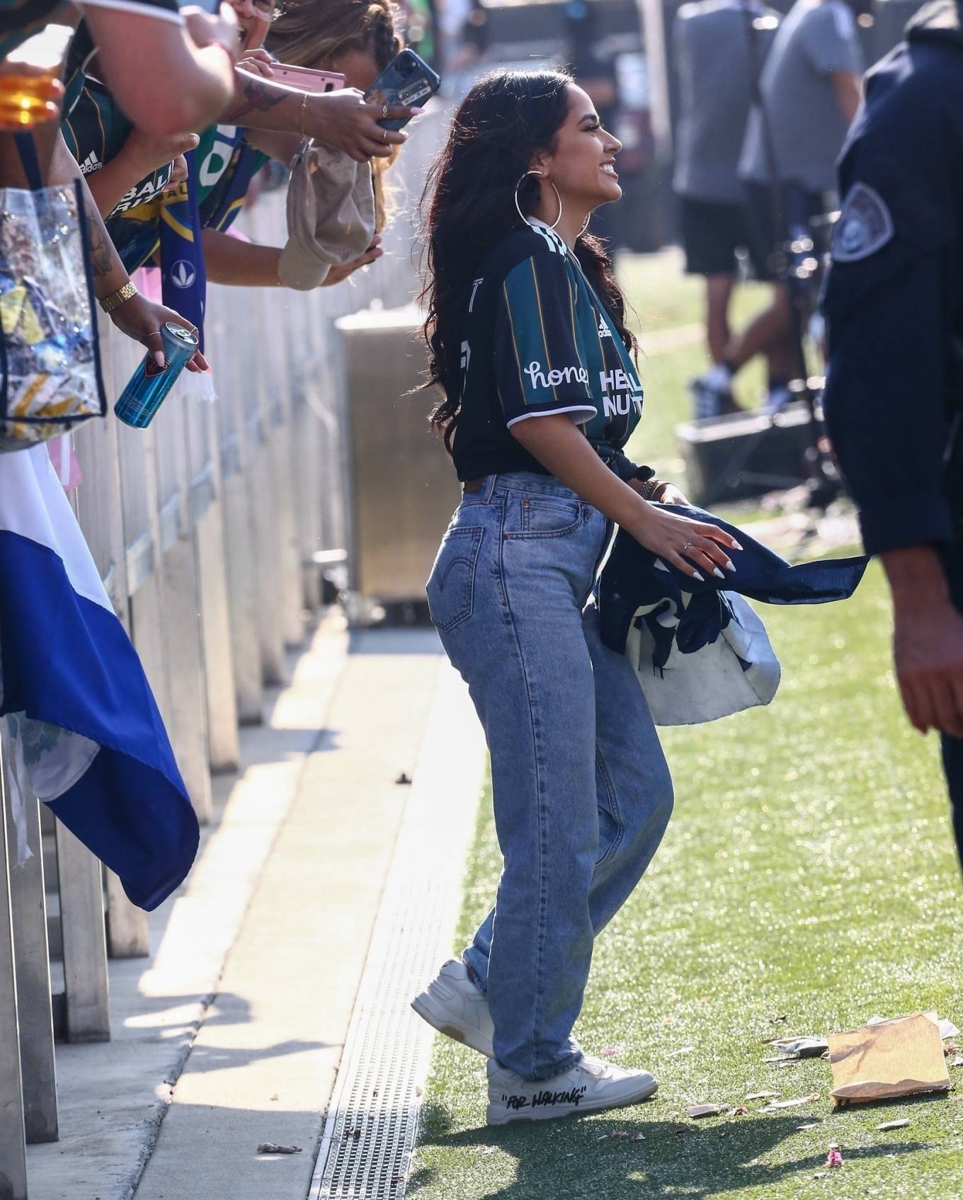 Becky G 2021 : Becky G – Arrives at boyfriend Sebastian Lletget of the LA Galaxys game in Miami-09