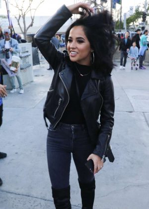 Becky G at the NBA All-Star Game at Staples Center in Los Angeles