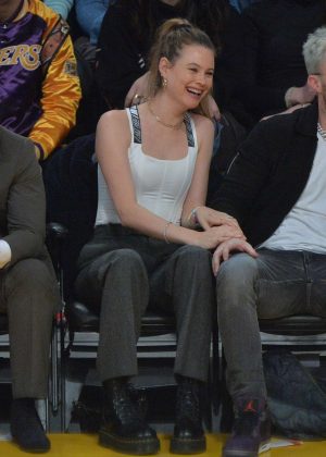 Behati Prinsloo - Watch Lakers Game at the Staples Center in Los Angeles