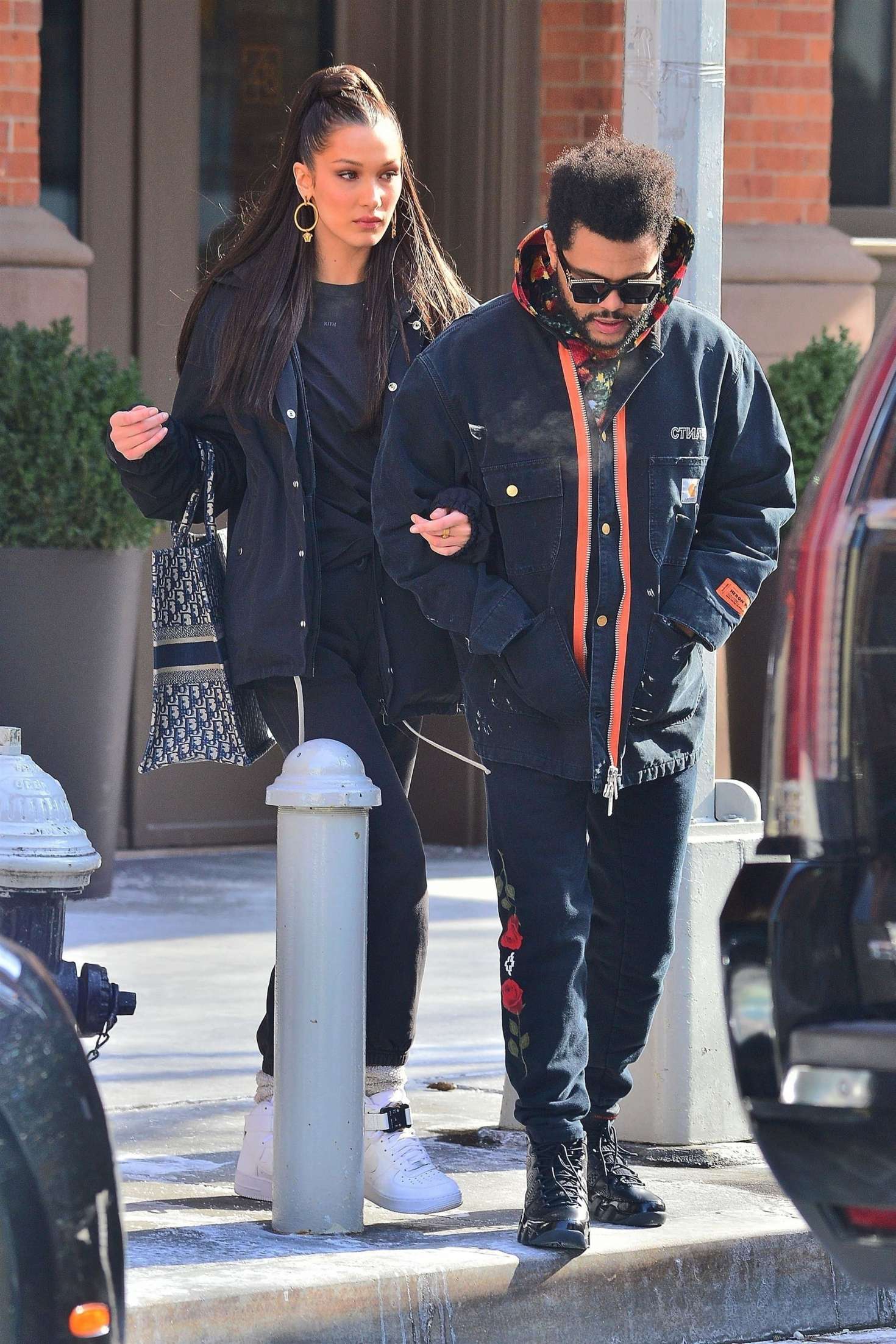 Bella Hadid and boyfriend The Weeknd: Leaving their apartment -04 ...