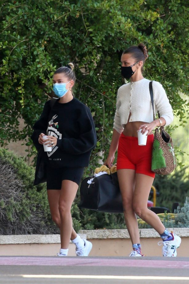 Bella Hadid and Hailey Bieber - Out in Sardina - Italy