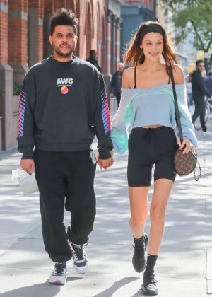 Bella Hadid and The Weeknd - Holding hands while out and about in NYC