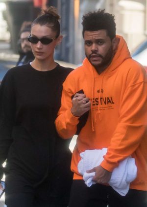 Bella Hadid and The Weeknd - Out and about in NYC