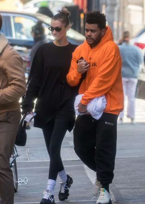 Bella Hadid and The Weeknd - Out and about in NYC