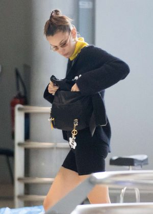 Bella Hadid - Arrives at Airport in Paris