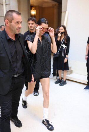 Bella Hadid - Arrives at the Balenciaga F-W 2022-2023 Haute-Couture fashion show