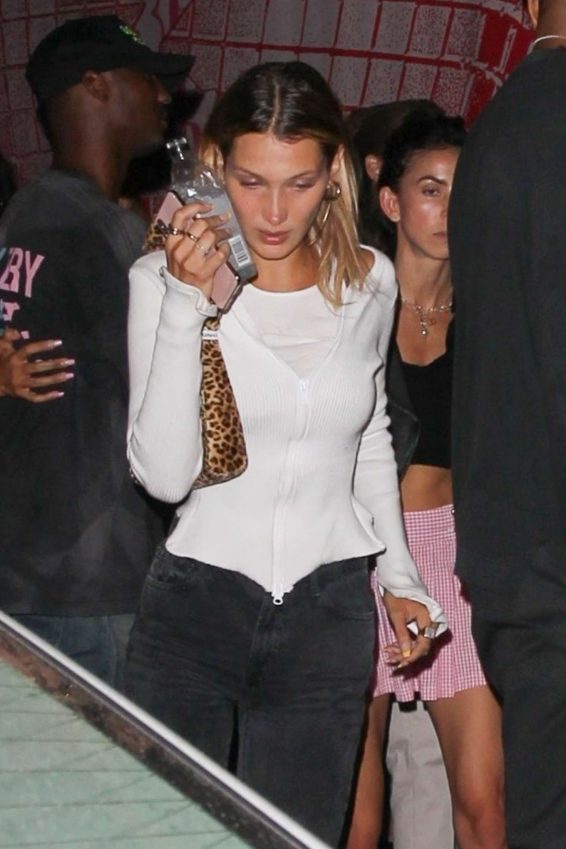 Bella Hadid - Arriving at Catch One in Los Angeles