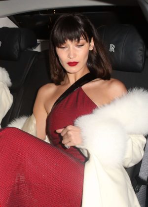 Bella Hadid - Arriving at her hotel in London