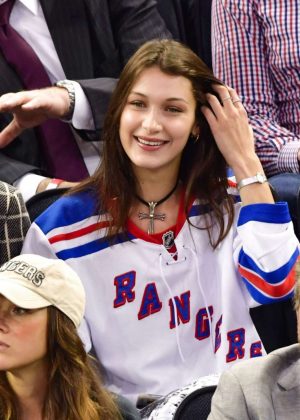 Bella Hadid at New York Rangers Game