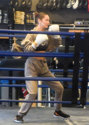 Bella Hadid - Boxing practice at the local gym in New York City