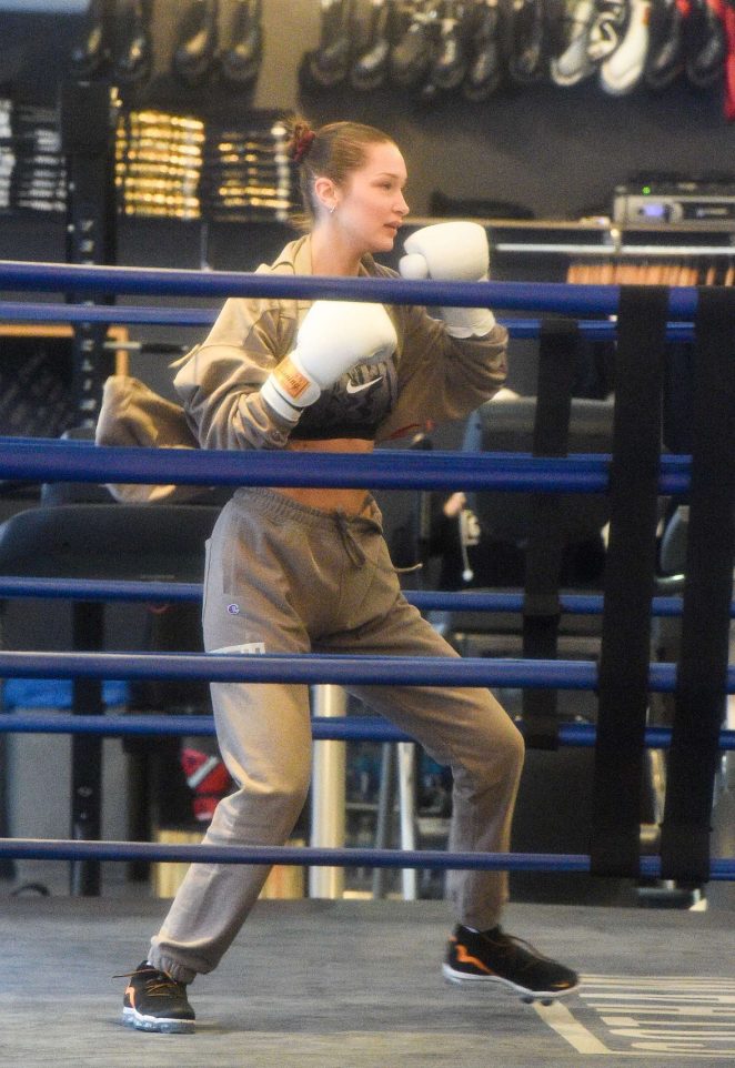 Bella Hadid - Boxing practice at the local gym in New York City