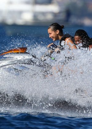 Bella Hadid in Bikini on a Yacht in Cannes adds | GotCeleb