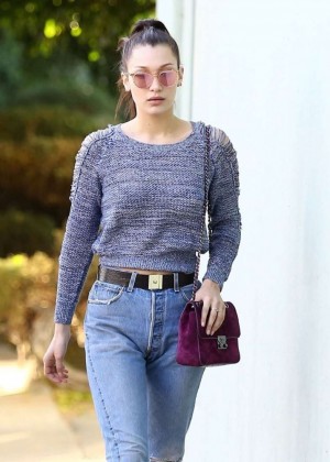 Bella Hadid in jeans at Christmas Shopping in Los Angeles