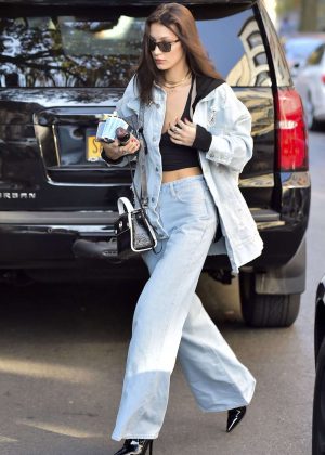 Bella Hadid in Jeans Out in New York