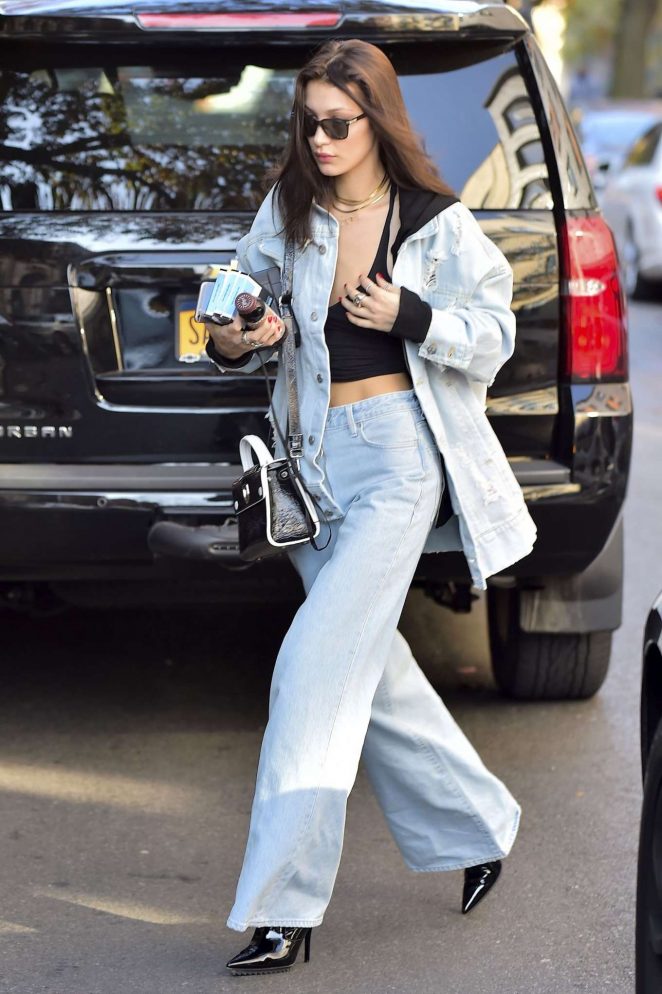 Bella Hadid in Jeans Out in New York