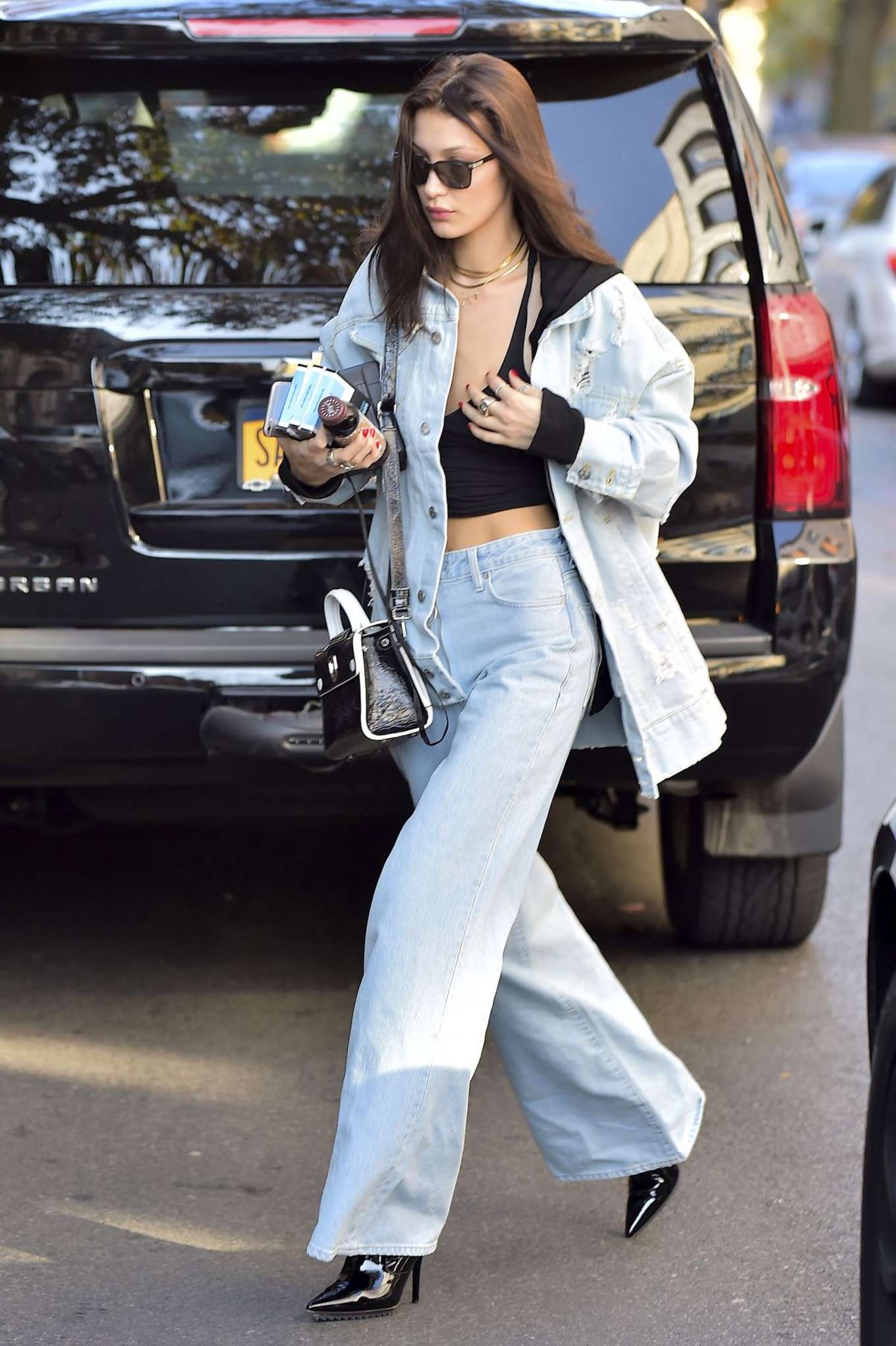 Bella Hadid in Jeans Out in New York | GotCeleb