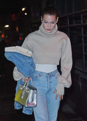 Bella Hadid in Jeans - Out in NYC