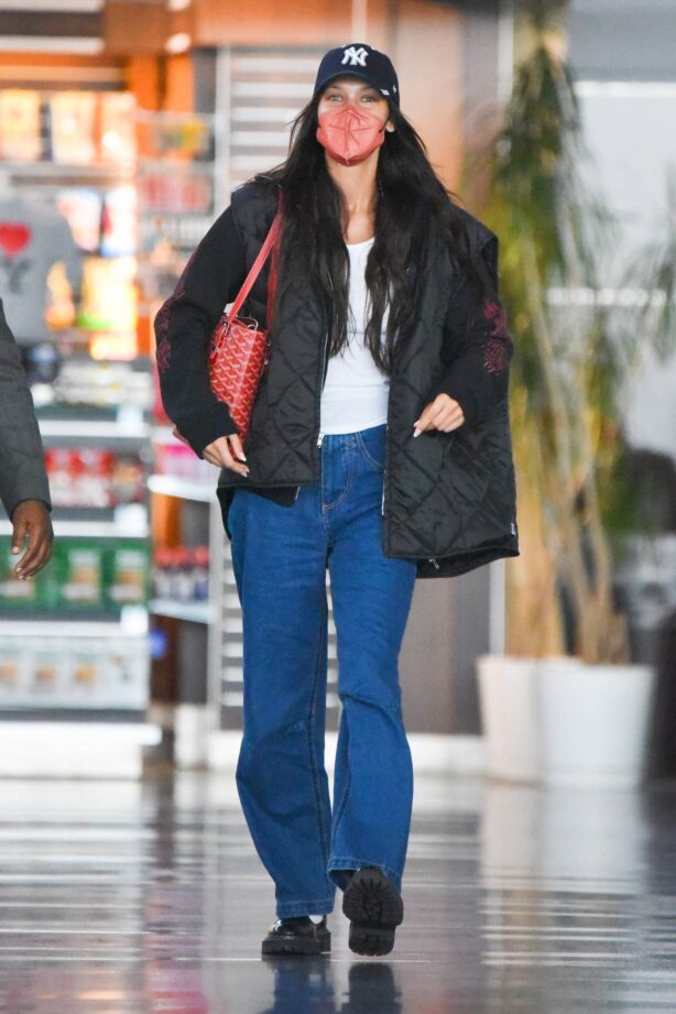 Bella Hadid - Is spotted as she arrives at JFK Airport in New York