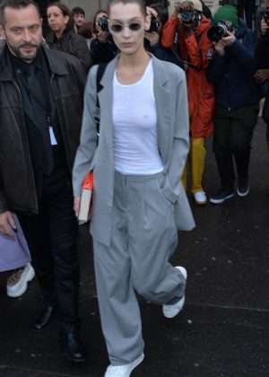 Bella Hadid - Leaves Ackermann Fashion Show in Paris