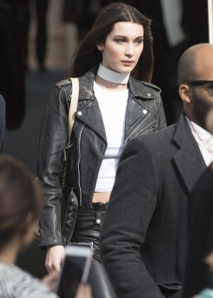 Bella Hadid - Leaves the Chanel Fashion Show 2016 in Paris