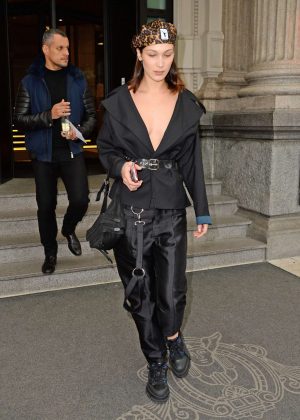 Bella Hadid - Leaving her hotel in Milan