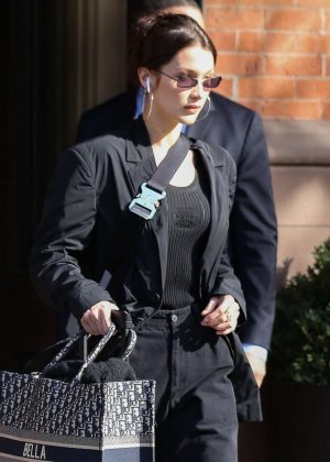 Bella Hadid - Leaving her house in New York