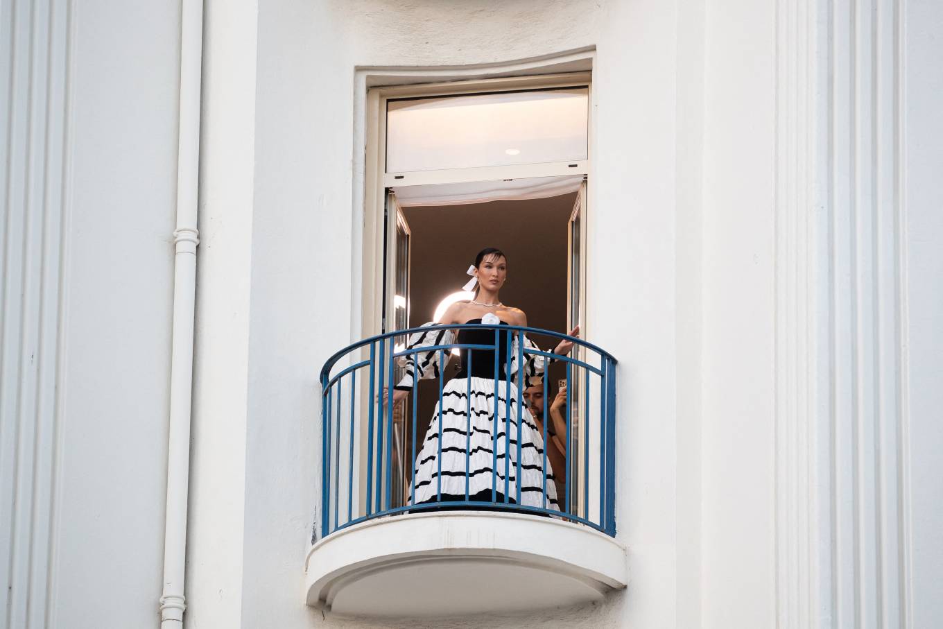 Bella Hadid - On a balcony of the 'Martinez' hotel in Cannes