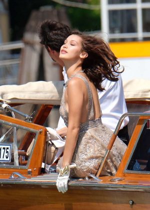 Bella Hadid - On set of a photoshoot in Venice