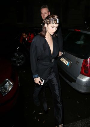 Bella Hadid out for dinner in Milan