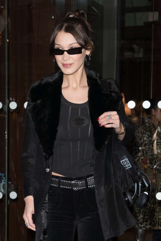 Bella Hadid - Out for dinner in Paris