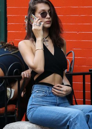 Bella Hadid Out for lunch in New York
