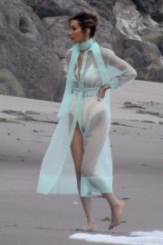Bella Hadid - Photoshoot on the beach in Malibu
