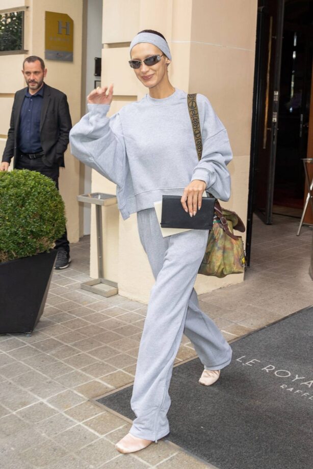 Bella Hadid - Seen leaving her hotel in Paris