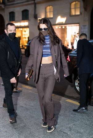 Bella Hadid - Steps out at avenue Montaigne in Paris
