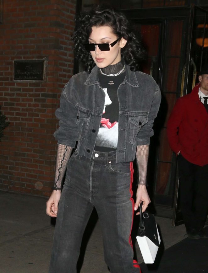Bella Hadid With Curly Hair out in NYC