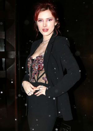 Bella Thorne - Arrives at the Nor'Easter storm in New York
